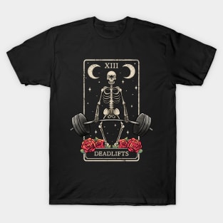 Deadlifts Tarot Card Occult Workout Esoteric Gothic Goth Gym T-Shirt